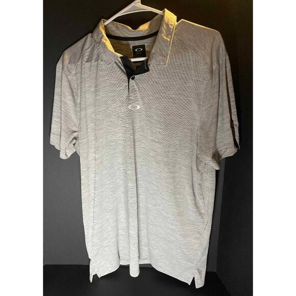 Oakley Other - Oakley Gravity Short Sleeve Mens L Gray Polo Golf Shirt The Coeurd'Alene Resort